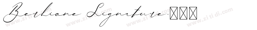 Berlione Signature字体转换
